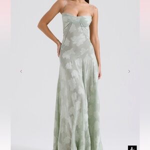 House of CB Seren Floral Lace Back Maxi Dress
